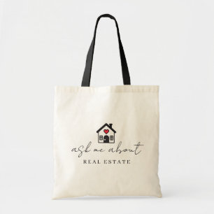 Bolsa Tote Heart House Me Pergunte Sobre Promocional Imobiliá