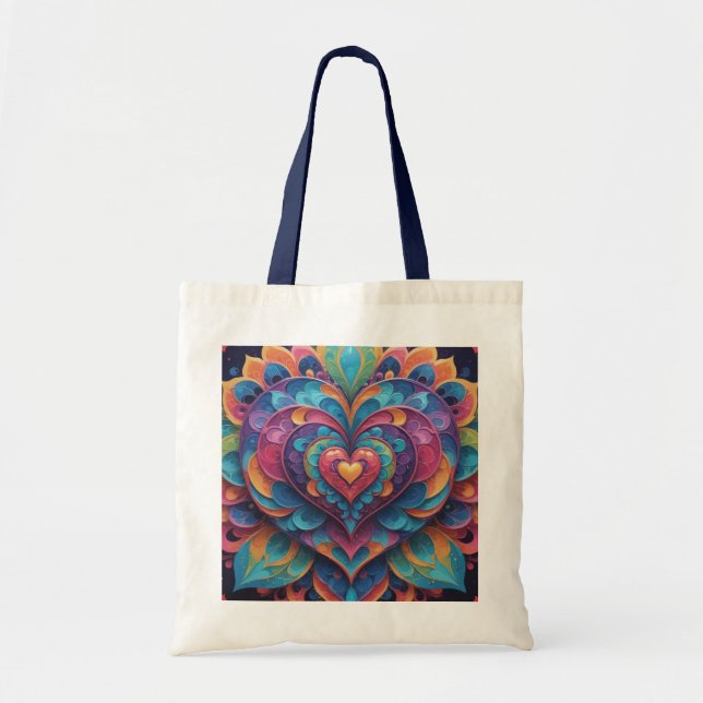 Bolsa Tote Heart Mandala (Frente)