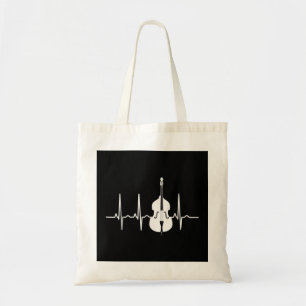 Bolsa Tote Heartbeat Bass Funny Jazz Day Music Instr