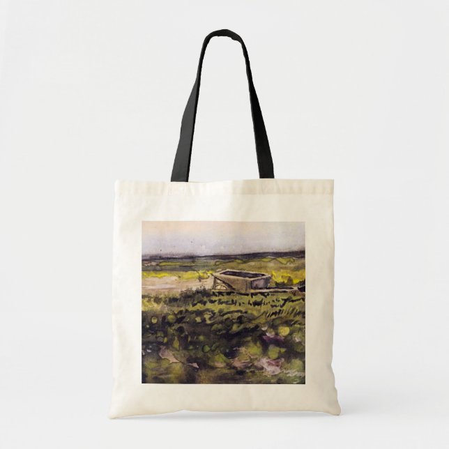 Bolsa Tote Heath com um Wheelbarrow por Vincent van Gogh (Frente)