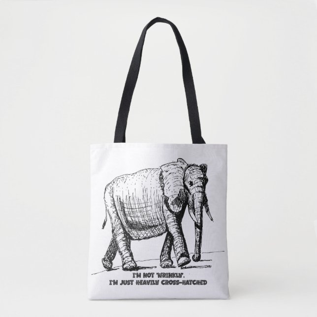 Bolsa Tote Heavy Cross-Hatched Elephant (Frente)