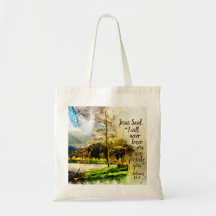 Bolsa Tote Hebraico 13:5 eu nunca vou te deixar ou te abandon