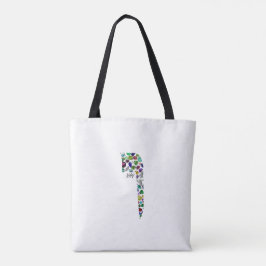 Bolsa Tote Hebrew Letter VAV made with Gemstones
