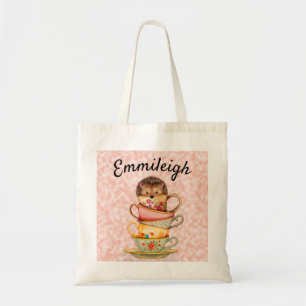 Bolsa Tote Hedgehog Personalizado e Pilha de Equipes Colorida