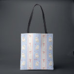 Bolsa Tote Hedwig Owl Post Stripe Pattern<br><div class="desc">Sweet, whimsical, and full of magical charm, this Hedwig stripe pattern design brings a playful wizarding touch to everyday life. Featuring alternating vertical bands of cute Hedwigs, delicate bows, tiny floating keys, and scattered stars, this enchanting print blends soft pastel tones with storybook-inspired detail. The repeating stripe layout gives the...</div>