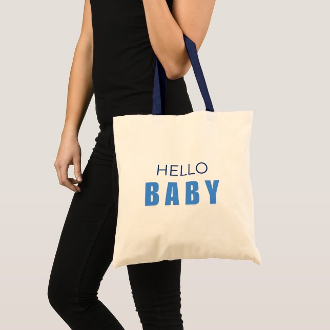 Bolsa Tote Hello Baby boy Shower Tote Bag (Frente (produto))