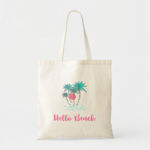 Bolsa Tote Hello Beach Tropical Style Summer Fun