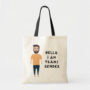 Bolsa Tote Hello I Am Transgender