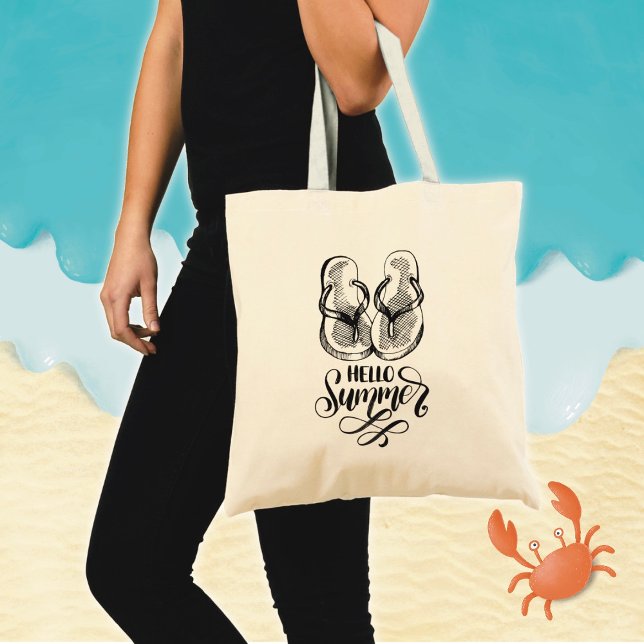 Bolsa Tote Hello Summer Chinelos (Criador carregado)