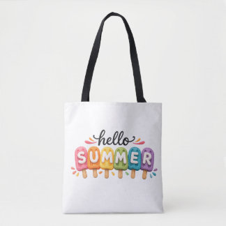 Bolsa Tote Hello Summer Faux Yarn Design