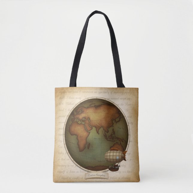 Bolsa Tote Hemisférios oriental e ocidental mapeiam neovitori (Frente)