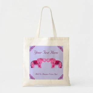 Bolsa Tote Henna Elephant (Rosa/Roxo)