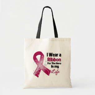 Bolsa Tote Herói da fita do aneurisma do cérebro em minha