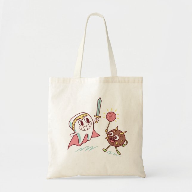 Bolsa Tote Herói dos Dentes vs Bactérias Monstro Diversão Car (Frente)