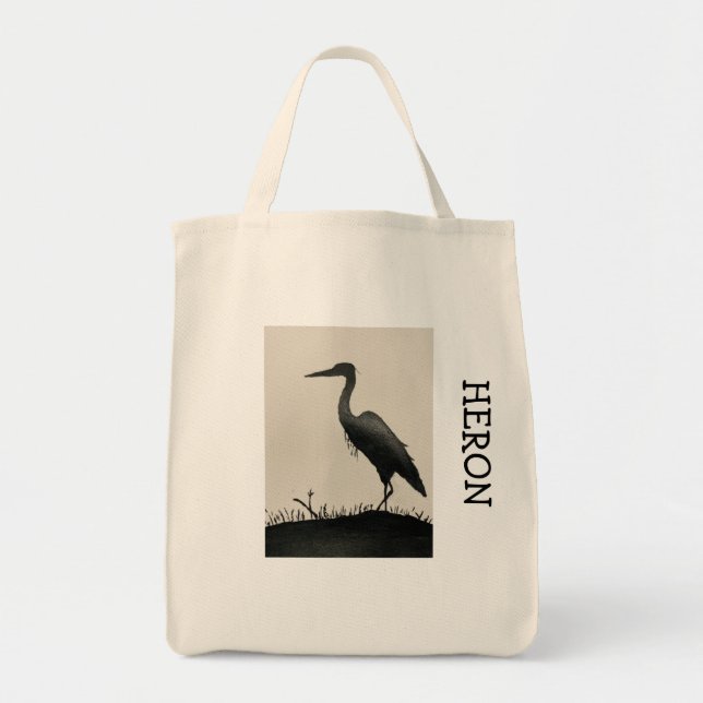 Bolsa Tote Heron Grocery Tote Bag (Frente)