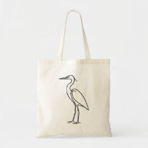 Heron Line Art – Minimalist Bird Illustration
