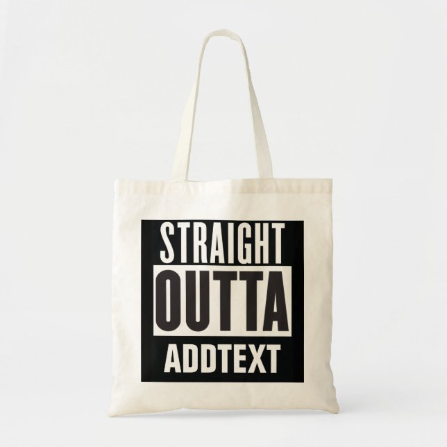 Bolsa Tote Hetero de saída adicione seu texto (Frente)