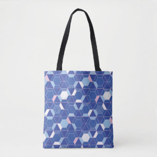 Bolsa Tote Hexágonos, triângulos: padrão de abstrato geométri
