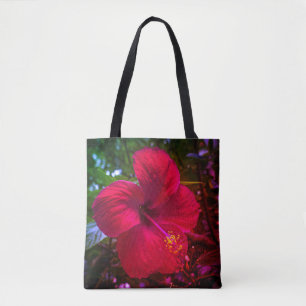 Bolsa Tote "Hibisco Vermelho"