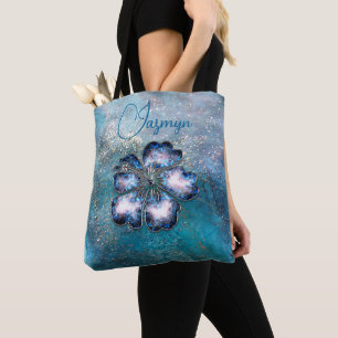 Bolsa Tote Hibiscus Azul Magical Personalizado