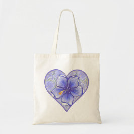 Bolsa Tote Hibiscus & lace BLUE