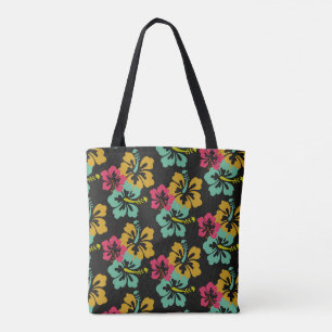 Bolsa Tote Hibiscus Pattern