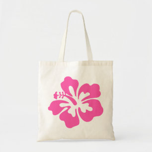 Bolsa Tote Hibiscus Pink Tropical Flower Floral Blogue