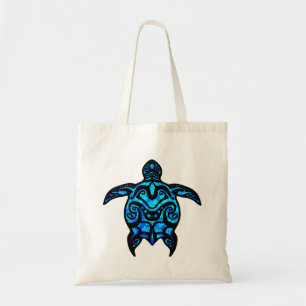 Bolsa Tote Hibiscus tribal da tartaruga