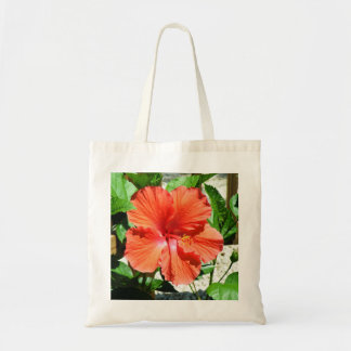 Bolsa Tote Hibiscus vermelho