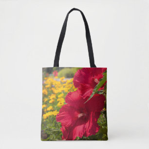 Bolsa Tote Hibiscus vermelho