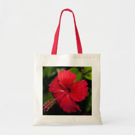 Bolsa Tote Hibiscus vermelho brilhante