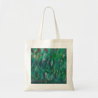 Bolsa Tote Hidden Green Red White Colorful Abstract Art