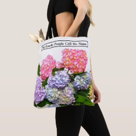 Bolsa Tote Hídrangas de buquê floral, cor-de-rosa, cor-de-ros