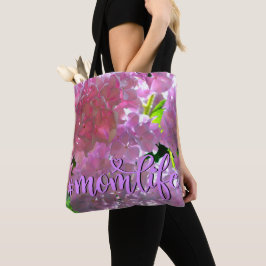 Bolsa Tote Hídrangas lindas, cor-de-rosa, cor-de-rosa, Elegan