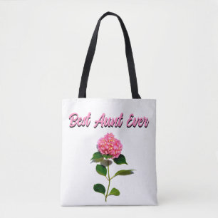 Bolsa Tote Hídrangea cor-de-rosa, melhor Tia floral rosa