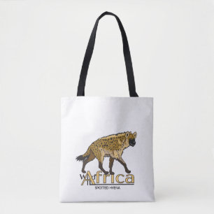 Bolsa Tote Hiena avistada. África selvagem