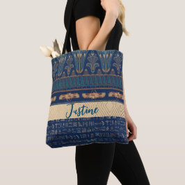 Bolsa Tote Hieroglifos Egípcios do Lotus Scarab Personalizado