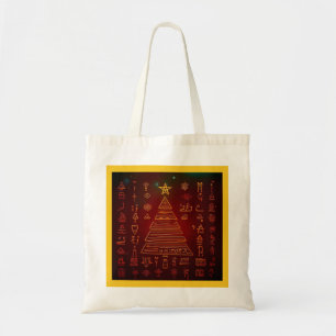 Bolsa Tote Hieroglifos Egípcios do Natal 1