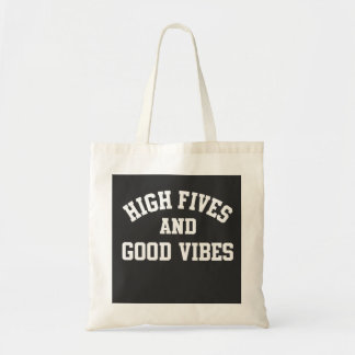 Bolsa Tote High Fives and Good Vibes Retro Tote Bag