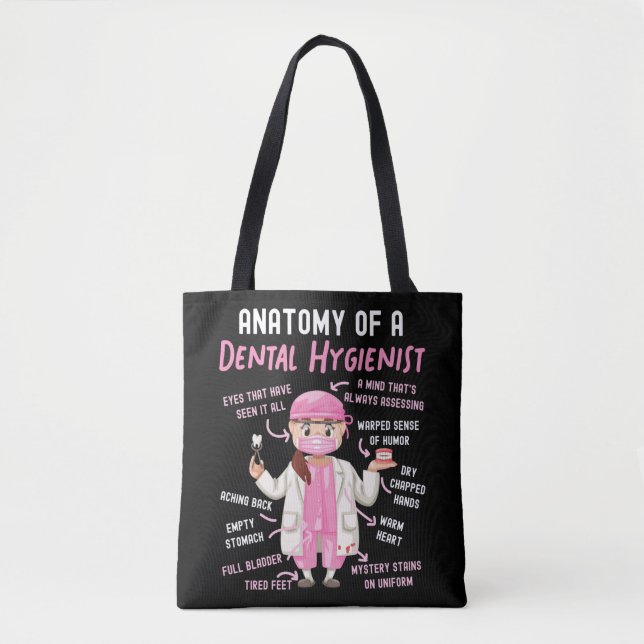 Bolsa Tote Higienista Dental Anatomia Dental De Dental (Frente)