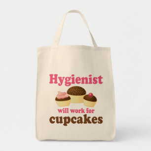 Bolsa Tote Higienista dental dos cupcakes engraçados do