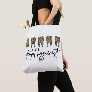 Bolsa Tote Higienista dentária Dentista RDH Cheetah impres