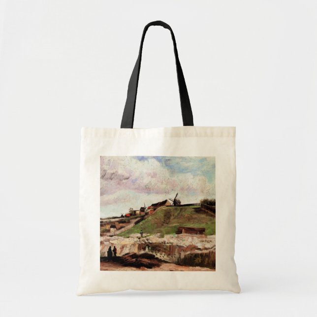 Bolsa Tote Hill of Montmartre with Quarry by Vincent van Gogh (Frente)
