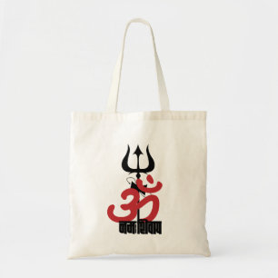 Bolsa Tote Hindu Deus Shiva Om Namah Shivay com Trident OM