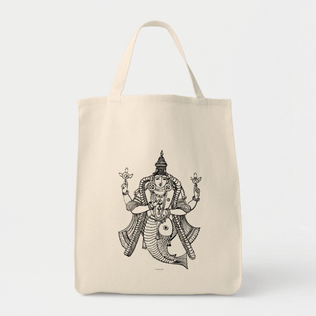 Bolsa Tote Hinduísmo: Vishnu (Frente)