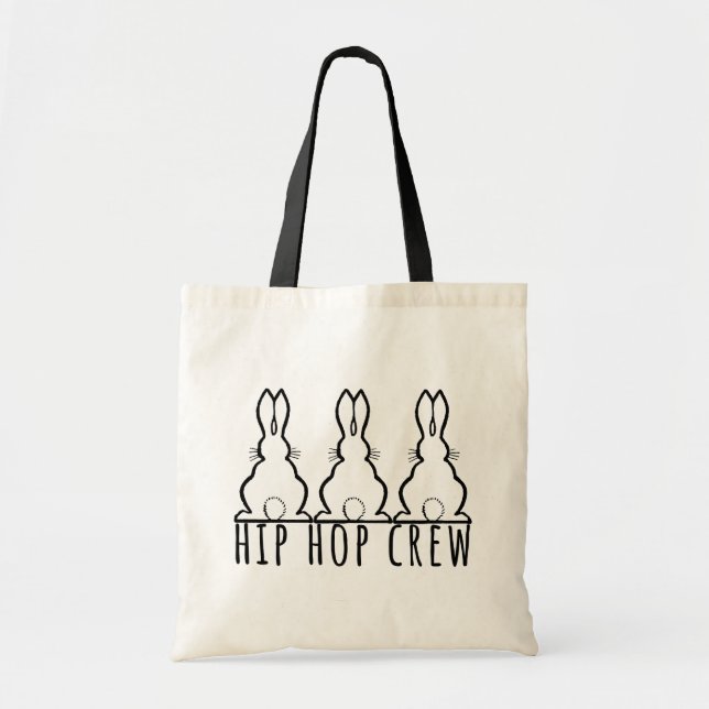 Bolsa Tote Hip Hop Crew Cute Bunny Rabbits (Frente)