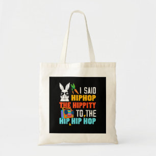Bolsa Tote Hip Hop Hippity Coelho de Páscoa Divertido Meninos
