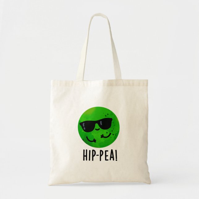 Bolsa Tote Hip Pea Engraçado Hip Pun (Frente)