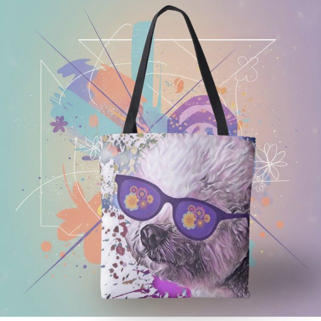 Bolsa Tote Hippie 'Chon the Bichon (Criador carregado)