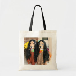 Bolsa Tote Hippie do Halloween do ouro Retriever